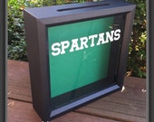 Spartans, Ticket Shadow Box, Ticket Holder Box, Ticket Box, College Students, MSU, basketball, Ticket Stubs, 8x8