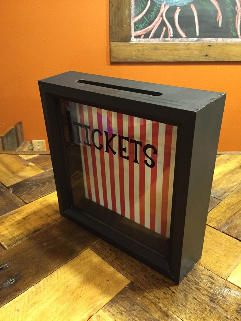 TICKETS Ticket Stub Box 8x8 Shadow Box Ticket Holder Etsy UK