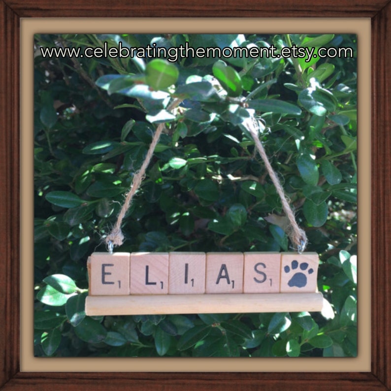 Personalized Pet Ornament CHOOSE ANY Name up to 8 letters image 1