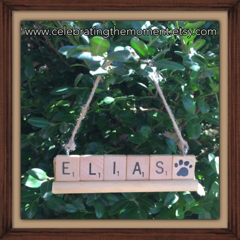 Personalized Pet Ornament CHOOSE ANY Name up to 8 letters image 1