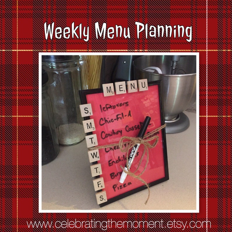 MENU Dry Erase Board Kitchen Decor Kitchen Organization Etsy