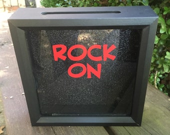 ROCK ON, Concert Tickets, 8x8 Shadow Box, Concert Memories, Rock and Roll, Teen Boy, Teen Gift, Rock and Roll, Souvenirs