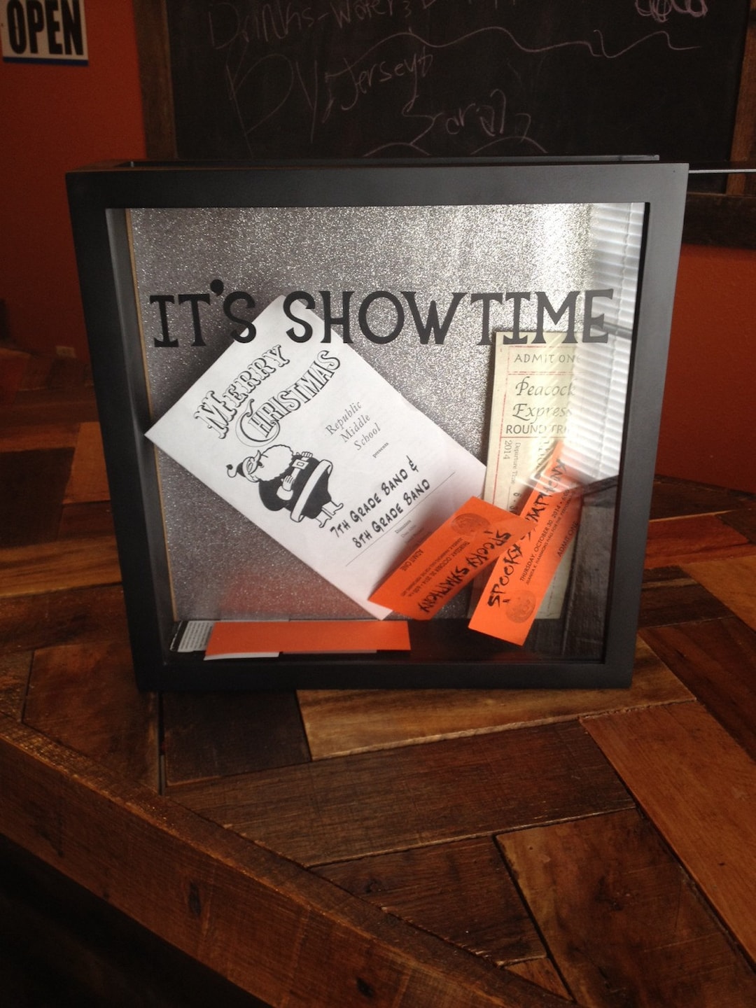 IT'S SHOWTIME Box 12x12 Shadow Box Ticket Stub Etsy