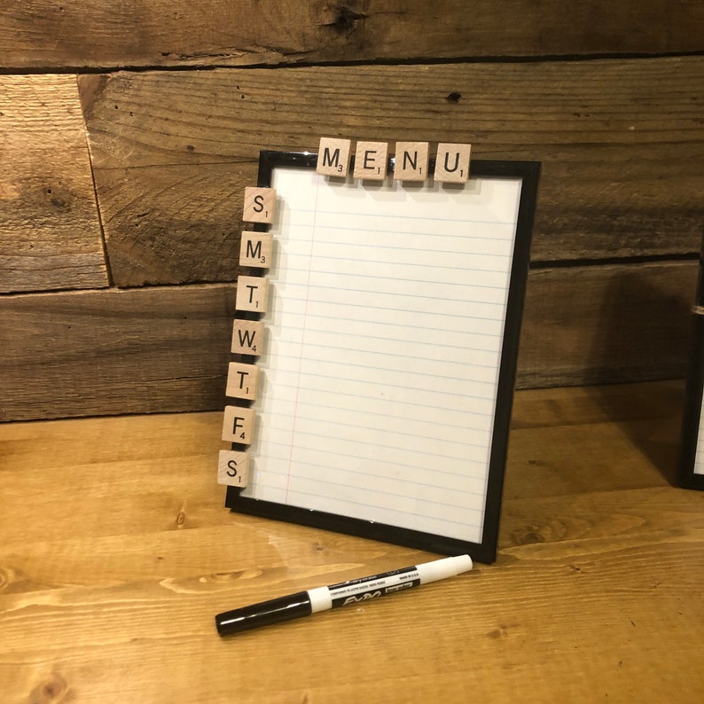 MENU Dry Erase Board Kitchen Decor Kitchen Organization Etsy