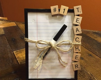 Personalized Teacher Gift, 5x7 Dry Erase Board, Custom Message