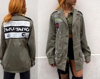 veste wu tang militaire kaki