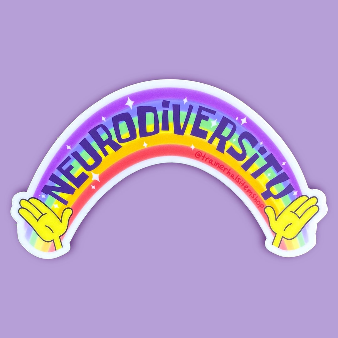 Neurodiversity Rainbow Sticker | Autism ADHD Pride Decal - Etsy