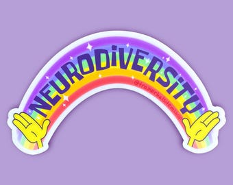 Neurodiversity Rainbow Sticker | Autism ADHD Pride Decal