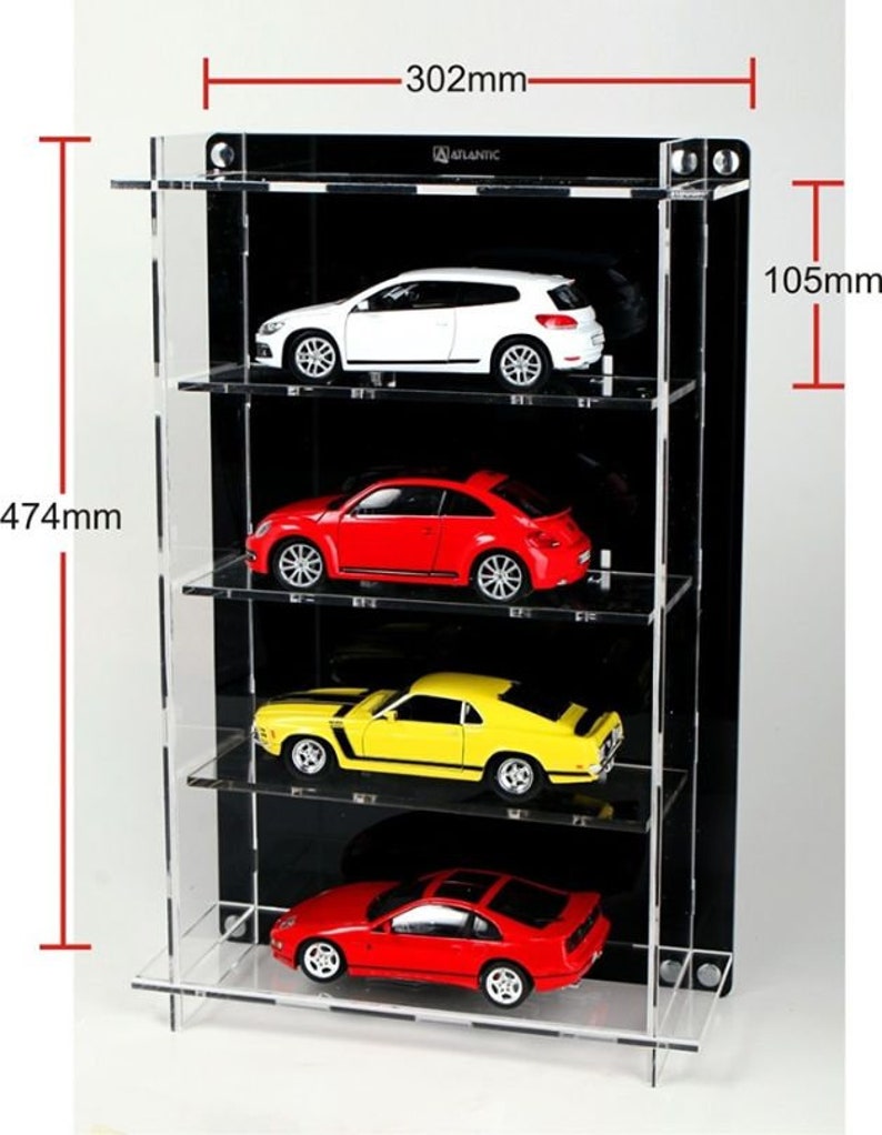 Atlantic Display Case Multicase for 124 Scale 4 Cars 4x1 Brand New
