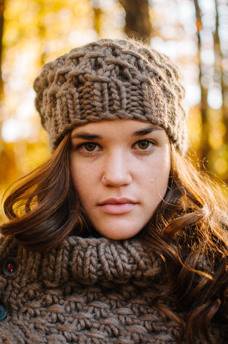 Old Town Afternoon Hat and Cowl PDF KNITTING PATTERN image 2