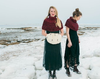 Two Ribbed Capelets PDF KNITTING PATTERN