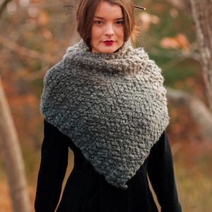 Dip Dyed Seed Stitch Bandana Loop PDF STRICKMUSTER