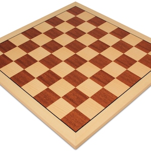 Sycamore & Mahogany Classic Chess Board - 2.25&quot; Squares