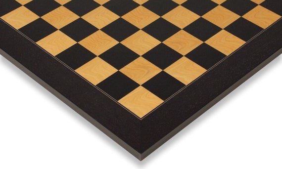 Black Ash Burl High Gloss Deluxe Chess Board 2 125 Etsy