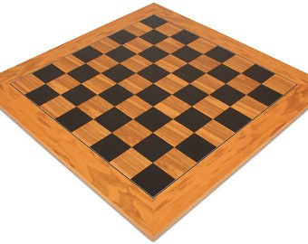 Olive Wood & Black Deluxe Chess Board - 2.375" Squares