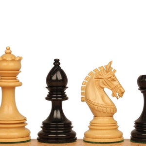 Chetak Staunton Chess Set With Ebony & Boxwood Pieces - 4.25