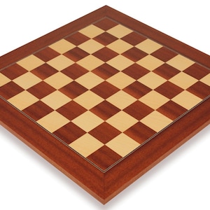 Mahogany & Maple Deluxe Chess Board - 2&quot; Squares