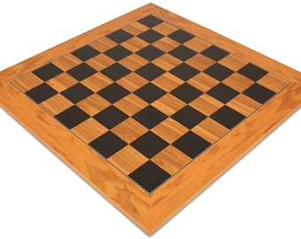 Olive Wood & Black Deluxe Chess Board - 1.75" Squares
