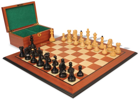 The Marvelous Series Chess Pieces 3.25 Boxwood & Ebonized