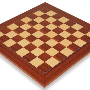 Mahogany & Maple Deluxe Chess Board - 2.125&quot; Squares