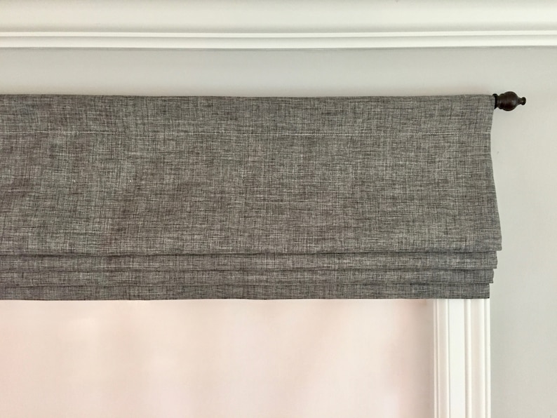 Faux fake Flat Roman Shade Valance. Custom Sizing. Covington Etsy