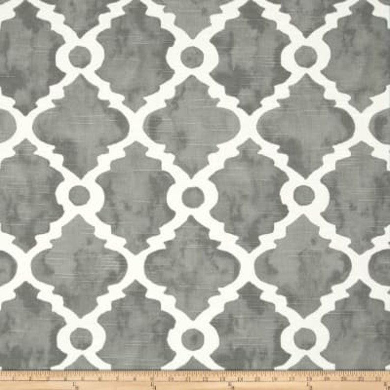 Premier Prints Madrid Slub Summerland Grey. Sale Straight Valance 29 Wide x 18 Long