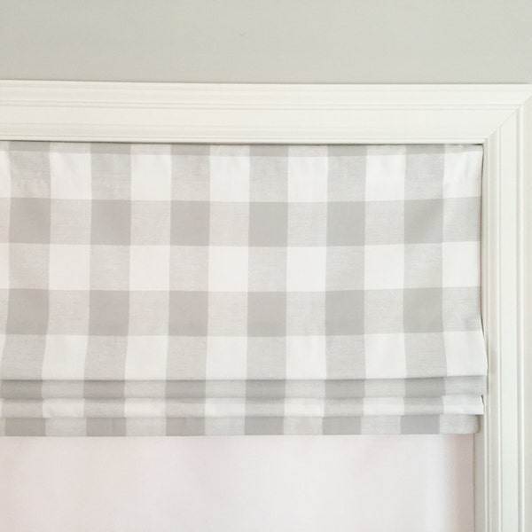 Gingham Roman Shade Etsy
