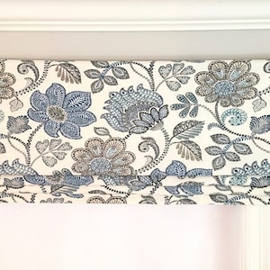 Faux Roman Shade Small Swatch For Color Matching. 3&quot; Richloom Solarium Outdoor Busan Denim