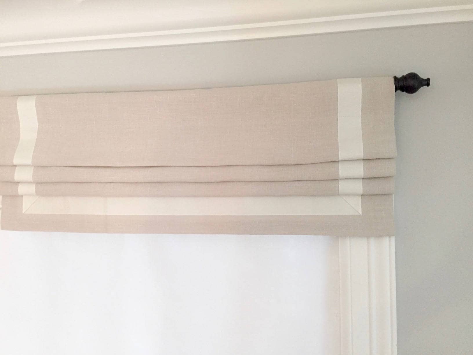 Faux Roman Shades With Grosgrain Ribbon. Premier Slub Linen Etsy