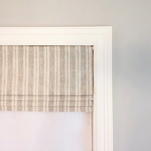 Faux Roman Shade.  Magnolia Home Fashions Brunswick Stone. Other colors available.