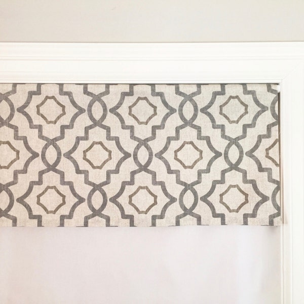 Straight Valance.  Magnolia Home Fashions Talbot Metal. Natural. Brown.  Custom Sizing Available Up To 50" Wide.