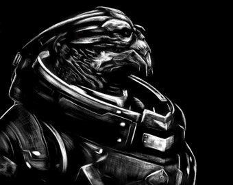 GARRUS VAKARIAN Mass Effect 8x10 Metal Print