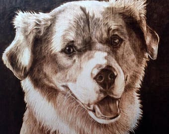 CUSTOM PET PORTRAITS Hand-Burned