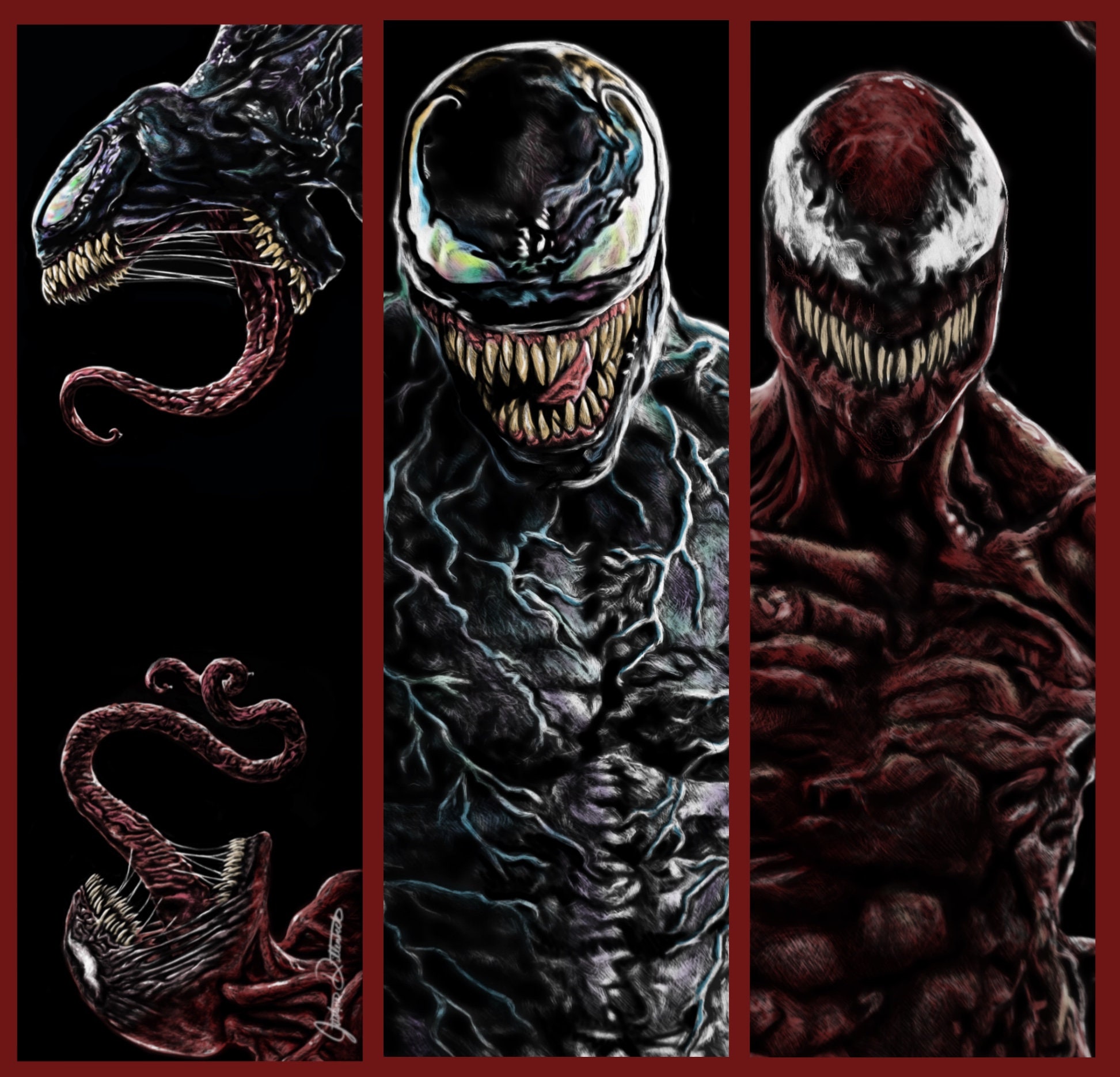 VENOM and CARNAGE Metal BOOKMARKS - Etsy