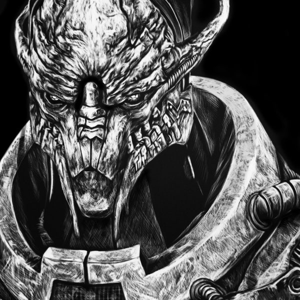 SAREN ARTERIUS Mass Effect 8x10 Metal Print