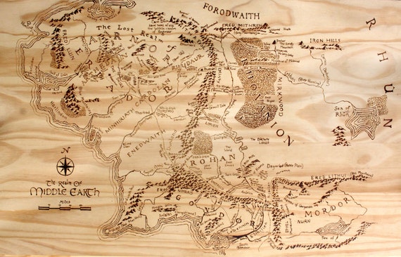bribase shop Map Of Middle Earth The Lord Of The Rings Nice Silk ...