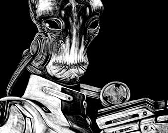 MORDIN SOLUS Mass Effect 8x10 Metal Print