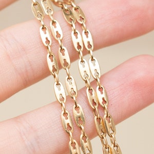Vintage 14k Fancy Link Chain - Vintage Chunky Gold Chain, Gold layering Chain