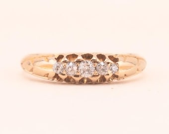 ヴィクトリア朝　ダイヤモンド　アンティークリング 英国アンティーク 19世紀後期 ヴィクトリア朝時代 18ctゴールド 天然