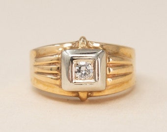 アクセサリー Vintage Salvation Army K10 gold Ring 10K Solid Gold 1940 Bladensburg Class Ring Aged Patina Some
