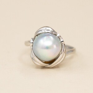 Vintage 14k Pearl Ring - Modern Pearl Ring, June Birthstone