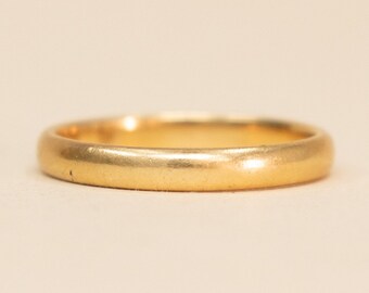 Antique 18k Stacking Ring - 1930s Early Vintage Gold Band, Gold Ring