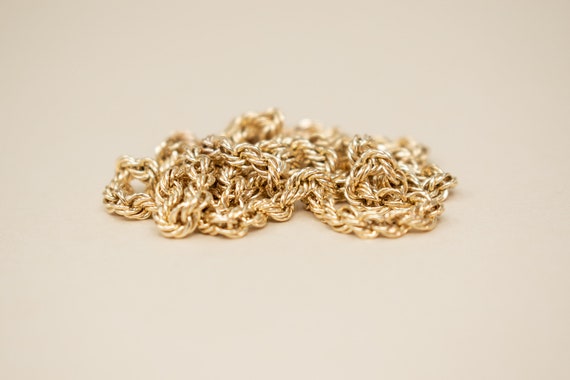 Vintage 10k Rope Chain -  Vintage Chunky Gold Rop… - image 2