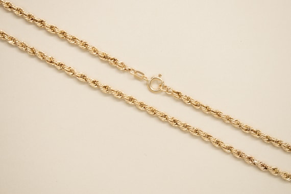 Vintage 10k Rope Chain -  Vintage Chunky Gold Rop… - image 3