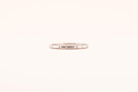 Vintage 1920s Art Deco 10k White Gold Patterned S… - image 1