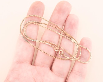 イタリア製 18インチ Sリンク サーペンタインチェーンネックレス（14K 