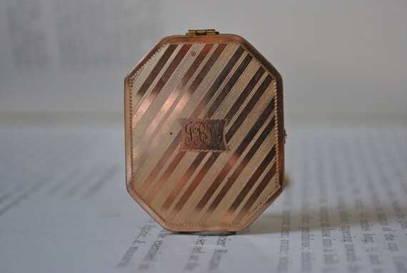 Antique Locket, Large Rose Gold Filled - 1920s Edw