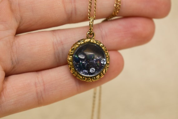 Antique Shaker Locket, Gold Filled & Gemstones - … - image 8