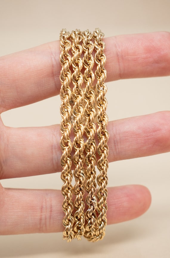 Vintage 10k Rope Chain -  Vintage Chunky Gold Rop… - image 6