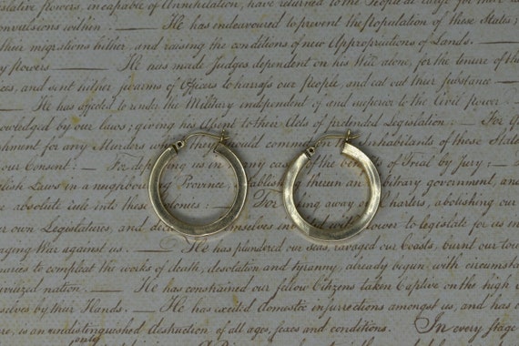 Vintage 14k Yellow Gold Hoop Earrings, Statement E